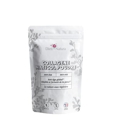 DIETI NATURA - Marine Collagen - Powder Naticol Collagen - Anti-Aging Action - Firm & Smooth Skin - Non-GMO & Gluten Free - Cure 1 Month - Made in France - 5g