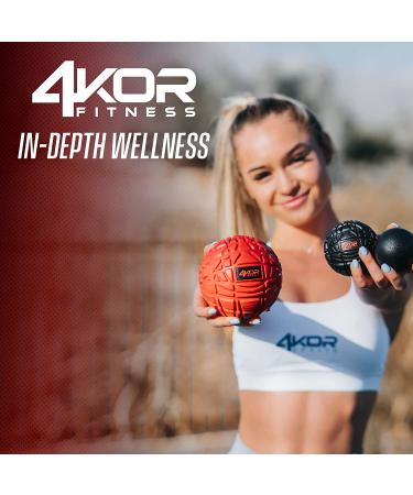 4KOR Fitness Ultimate Massage Balls - Deep Tissue Trigger Point Release Tools for Back, Shoulders & Feet - Muscle Massager Kit with Enhanced Grip - 4.75 and 3.2 Fireball Set - Buy Online on GoSupps.com