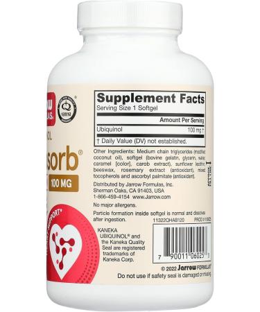QH-Absorb 100 mg Max Absorption - CoQ10 Ubiquinol - Up to 120 Servings (Softgels) - Supports Mitochondrial Health Cellular Energy Production & Healthy Cardiovascular Function - Buy Online on GoSupps.com