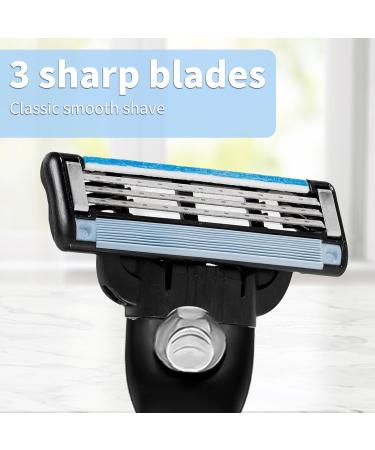 Buy Razor Blades & Razors - Mach 3 Set with 28 Refills for Men | International Shipping Available - Buy Online on GoSupps.com