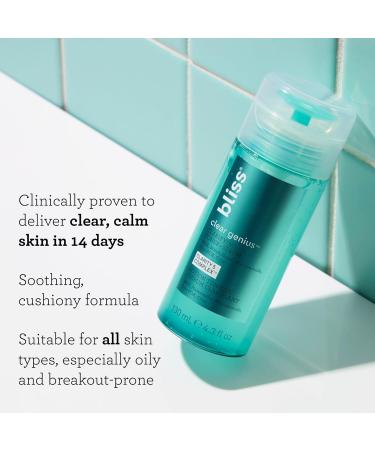 Bliss Fab Foaming Cleanser & Clear Genius Toner + Serum | Pore Purifying Duo for Clear Skin | 2 Step Skincare Routine | Clean Vegan Cruelty-Free - Buy Online on GoSupps.com