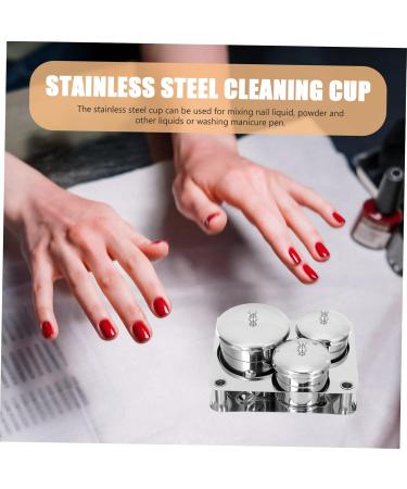 FOMIYES 5 Sets Nagel Liquid Holder - Stainless Steel Nail Accessories & Manicure Tools for Salon Quality Nailart Cleaning - Buy Online on GoSupps.com