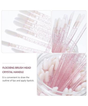 100pcs Silicone Lip Brushes - Disposable Makeup Applicators & Eyeshadow Tools | Luster Pink Soft Flocking Kit - Buy Online on GoSupps.com