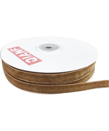 QIANF Vintage Khaki Velvet Ribbon - 3/8 Inch x 25Yd - 143-Khaki - Buy Online on GoSupps.com