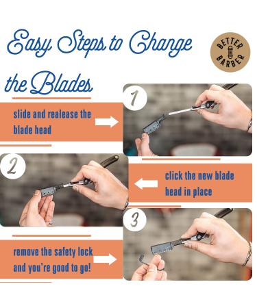 Homie Patented Straight Edge Razor for Men | Close Shaving with 11 Disposable Blades | Easy-to-Use Single Edge Razor with Safety Lock | Premium Barber White Quality - Buy Online on GoSupps.com
