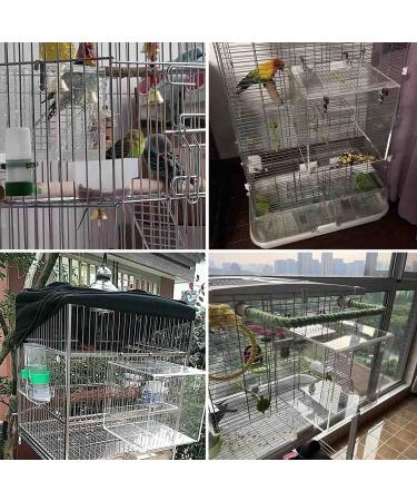 Hanging Bird Bath Cube | Transparent Shower Box Bowl with Stainless Steel Hooks for Small Birds - Ideal for Canary, Budgerigar, Parrots, and More - Buy Online on GoSupps.com