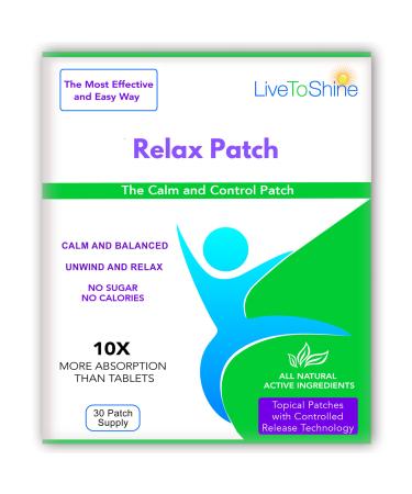 Relax Patches - Infused with Ashwagandha | GABA | St Johns Wort | Valerian | Kava - Natural Way to Unwind, Decompress and ReGroup - 30 Patches PER Pack - USA Made from Live to Shine