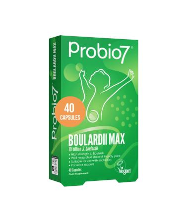 Saccharomyces Boulardii 10 Billion CFU | Probio7 Boulardii Max | Supports Digestive Health & Immunity - 40 Capsules 40 count (Pack of 1)