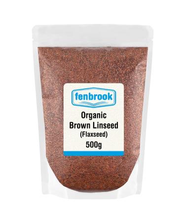 Organic Brown Linseed (Flax Seeds) 500g | Certified Organic by Fenbrook Organic