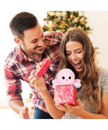 FASTEXX Octopus Reversible Plushies - Double-Sided Flip Mood Octopus Plush - Sweet Gift for Kids, Friends & Family - Pink/Blue - Buy Online on GoSupps.com