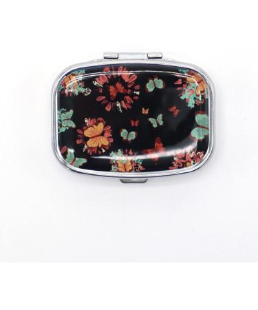 Portable Butterfly Pill Box - 3 & 2 Compartment Medicine Organizer | Travel-Friendly Vitamin Holder - 2pcs Jewelry Storage with Mirror - Buy Online on GoSupps.com