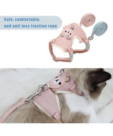 MSTECO Adjustable Rabbit Dishes & Leash Set for Small Pets | Soft Outdoor Kit for Dwarf Rabbits Hamsters & Cats (S Blue Pink) - Buy Online on GoSupps.com