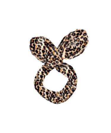 Hair band for make-up cosmetics headband hair protection tape hair wrap for make-up facial cleaning facial care hair bands for washing face shower mask spa for women rabbits (leopard)