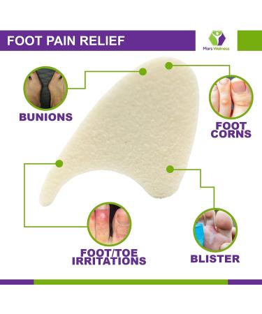 Mars Wellness Full Foam Toe Separators - 1/4 Inch Toe Spacers for Corns, Blisters, Hammer Toe Relief - Bulk Pack of 50 Toe Pads - Buy Online on GoSupps.com