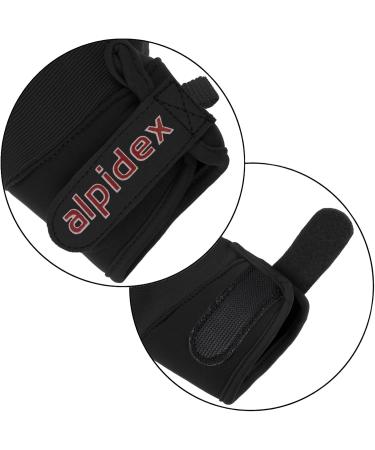 Buy ALPIDEX Unisex Genuine Leather Via Ferrata Gloves - Half Finger Climbing Gloves in Wild Black - Ideal for Adventure and Outdoor Activities - Buy Online on GoSupps.com