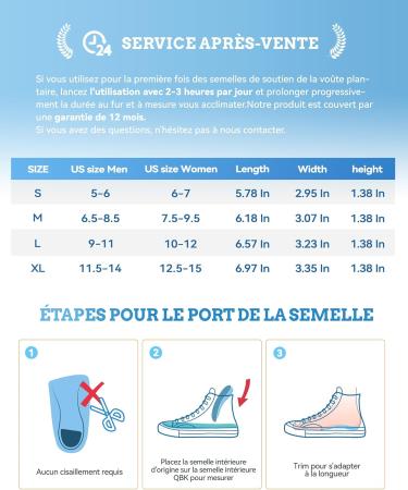 QBK Orthopedic Shoe Inserts for Men - Plantar Fasciitis Insoles with Ample Arch Support | Relieve Flat Feet & Metatarsalgia (Size XL: 46-48) - Buy Online on GoSupps.com