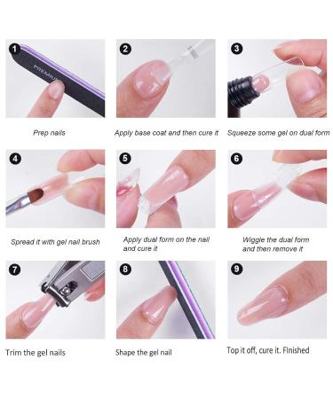 NMKL38 120Pcs Dual Forms Full Cover Nail Tips Upper Arched Extension Mold - Mold A - Buy Online on GoSupps.com