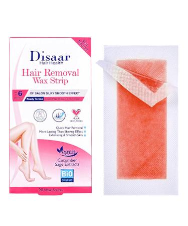 Wax Strips for Hair Removal - 20 Pieces for Face & Body | Home Use for Eyebrows Neck Bikini Legs & More - Lingjiong Red - Buy Online on GoSupps.com