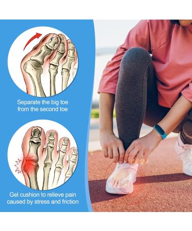 Pack of 6 Reusable Bunion Cushion Protectors - Gel Shields & Toe Spacers for Foot Pain Relief | Comfortable Bunion Pads for Yoga & Daily Use - Buy Online on GoSupps.com