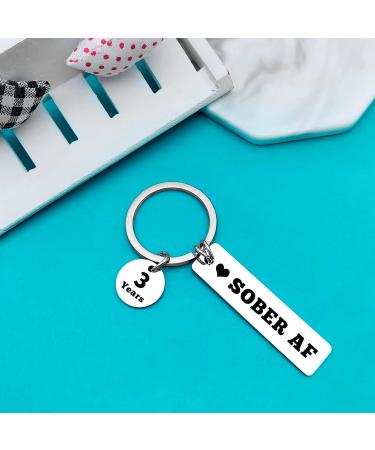 Xiahuyu 3 Year Sobriety Gifts | Anniversary Keychain for Addiction Recovery | AA & NA Gifts for Men & Women - Buy Online on GoSupps.com