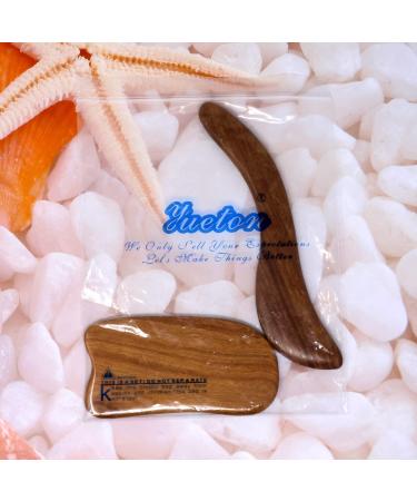 yueton 2PCS Sandalwood Gua Sha Board - Facial & Body Massage Tool for Tension Relief & Puffiness Reduction - International Shipping Available - Buy Online on GoSupps.com