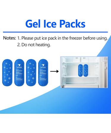 CURMIO Reusable Gel Ice Pack for Diabetic Cooler Bag - Set of 4, Insulin Travel Case Blue - Buy Online on GoSupps.com