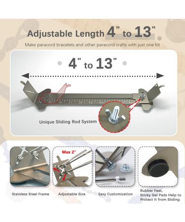 WILDAIR Paracord Bracelet Jig Kit with Knotters Tool - Paracord Tool Kit for Adjustable Length Bracelet Making - Buy Online on GoSupps.com