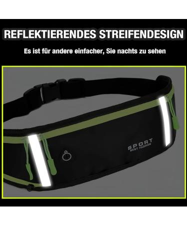 Buy Estrith Passes Waterproof Running Bag with Bottle Holder Adjustable & Large Capacity for Sports Jogging & Cell Phone - A-Black+Green - Buy Online on GoSupps.com