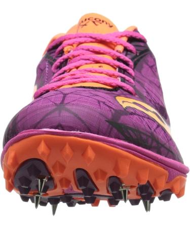 Saucony Women's Shay XC4 Spike-W 6 Raspberry/Vizi Orange | Lightweight Racing Spike for Cross Country Running - Buy Online on GoSupps.com