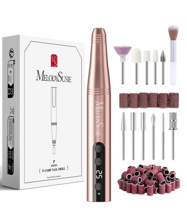 MelodySusie Electric Nail Files 11 in 1 Kit PC180F Cordless Nail Drill for Acrylic Nails 25000RPM Portable Rechargeable Nail Files 25 Speeds Professional Efiles Manicure Pedicure (Gold) - Buy Online on GoSupps.com