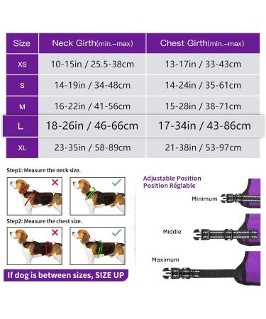 Shop Heele No-Pull Dog Harness & Crockery - Medium-Sized Breathable Adjustable Reflective Padded Handle - Purple - International Shipping Available - Buy Online on GoSupps.com