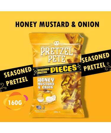 Pretzel Pete Pieces Pretzel Snack Pick N Mix | Choose From 8 Flavours | Buffalo Blue Cheese Pizza Cinnamon Honey Mustard Jalapeno Smokey Bacon BBQ Sour - Pack of 4 X 160g - Buy Online on GoSupps.com
