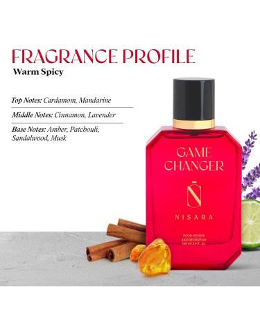 Game Changer Perfume for Men -100 ml | Long Lasting Eau De Parfum | Ambery Woody Fruity Fragrance | With Vanilla & Musk Notes | EDP Scent - Buy Online on GoSupps.com