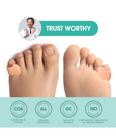 Welnove Toe Separator - Overlapping Toes Spacers Bunion Relief & Hammer Toe Corrector (6 Pack Small) | Pain Relief & Correct Alignment - Buy Online on GoSupps.com
