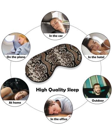 Adjustable Snake Skin & Leopard Print Sleep Mask for Women - Comfortable Eye Shades with Elastic Strap - Buy Online on GoSupps.com