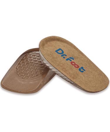 Dr. Foot's Height Increase Insoles Heel Cushion Inserts Heel Lift Inserts for Leg Length Discrepancies (Small (0.5" Height))