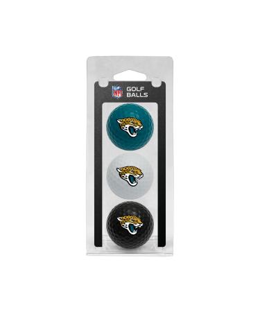 TEAM GOLF NFL 3 Golf Balls 3-Pack Women Children Men Unisex 31305 Jacksonville Jaguars One Size