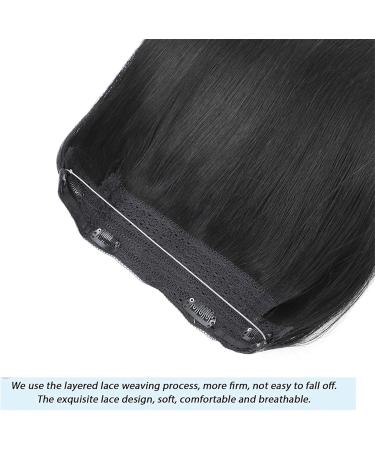 Hair Extensions Wire Hair Extensions Human Hair Remy Human Hair 12-18 inches Silky Straight Jet Black Invisible Light Fish Line Hair Pieces with 4 Clips for Women Natural Human Hair(14inches) - Buy Online on GoSupps.com
