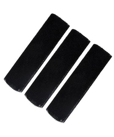 Sollee Net Back Scrubber for Shower African Mesh Cloth Shower Net Scrubber Washcloth Dead Skin Removal Bath Sponges for Women & Men Black