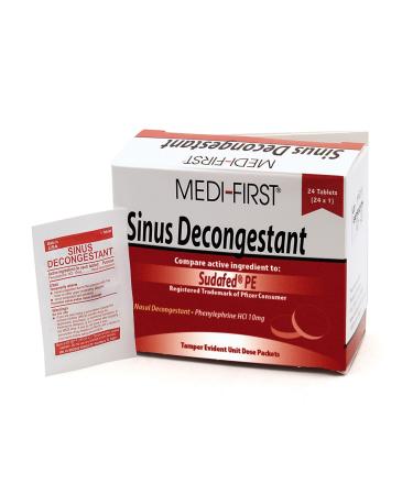 Medique 80964 Medi-First Sinus Decongestant 24 Tablets