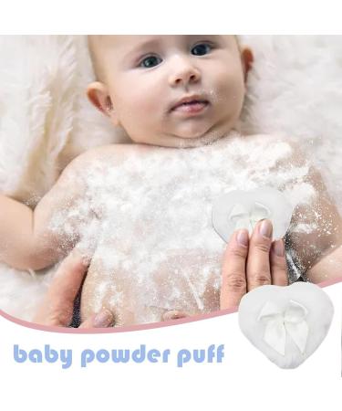 Baby Powder Puff | Heart Shape Powder Puff Long-haired Powder Puff for Body Powder Body Powder Puff Body Powder Puff for Women White - Buy Online on GoSupps.com