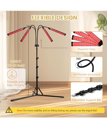 Red Light Lamp with Stand 180LEDs 660&850 Infrared Light Lamp with Timer Adjustable Angle & Brightness & Height Red Lamp at Home and Office - Buy Online on GoSupps.com