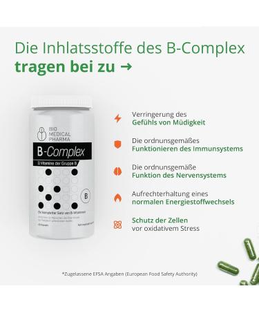 High-Dose B Complex Vitamins - All 11 B Vitamins Vegan 60 Capsules - Active Forms with Choline Inositol & PABA - Buy Online on GoSupps.com