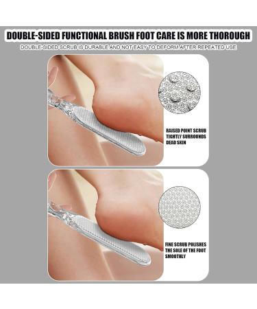 Foot Brush Scrubber - Dead Skin Remover 2-in-1 Foot Rasp - Dead Skin Removal Professional Scrubber Callus Remover Multi Purpose Pedicure Tools Transparent Gray - Buy Online on GoSupps.com