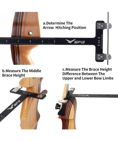Sopoger Archery Bow Square Nocking Points Pliers Kit - T Shape Turning Ruler Tool for Recurve Compound Bow, Black - Buy Online on GoSupps.com