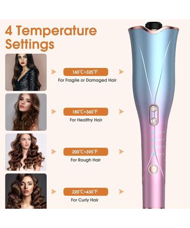 Rehomy Auto Rotating Curling Wand Hair Curler with 1 Rotating Barrel & 4 Temps & 3 Timer Auto Shut-Off for Hair Styling - Buy Online on GoSupps.com