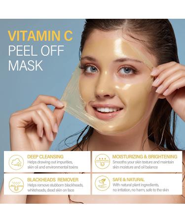 SHVYOG Vitamin C Peel Off Face Mask with Turmeric - Blackhead Remover & Deep Cleansing for Large Pores - Buy Online on GoSupps.com