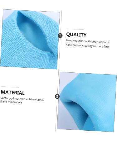 POPETPOP Hydrating Gloves Dry feet Gel Socks Cracked feet Gel Socks Moisturizing Toe Socks Toeless Gel Socks Cracked Heels Gel Socks Gel Heel Sleeves Miss Silicone Socks moisturize - Buy Online on GoSupps.com