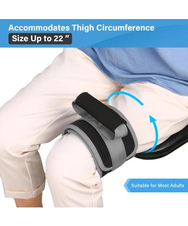Hoomtree Leg Lifter Strap for Limited Mobility Thigh Lifter Strap with Padded Grip and Loop Improve Range of Motion Knee Hip Surgery Recovery Aids for Disabled Get in and Out of Bed Car Wheelchair 1 pack Gray - Buy Online on GoSupps.com