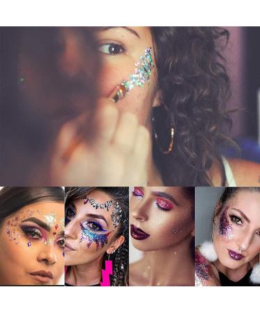HOLOGRAPHIC Chunky Glitter Set - Jemesi 144g Craft Glitter for Epoxy Resin Face & Nail Art Body Slime | Festival Party Colors - Buy Online on GoSupps.com